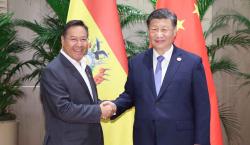 Arce se reúne con Xi Jinping en encuentro bilateral Bolivia-China