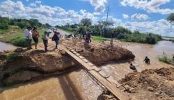 Esperan reparar en 20 días la carretera cortada en San Julián tras intensas lluvias