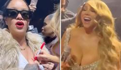 Rihanna en modo fan: le pide a Mariah Carey un autógrafo en el pecho