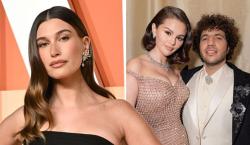 Hailey Bieber niega burlas contra Selena Gomez y Benny Blanco