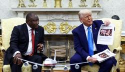 Trump confronta al presidente de Sudáfrica y lo acusa de cometer “genocidio de blancos”