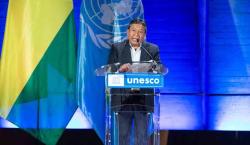 En la UNESCO en París, Choquehuanca aboga por la Madre Tierra, el Vivir Bien y el diálogo