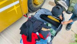 Detienen a sospechoso tras hallazgo de droga en maleta con doble fondo