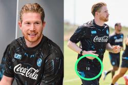 De Bruyne sorprende en Napoli al utilizar la “10” que habían retirado en homenaje a Maradona