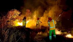 Incendios en Porongo arrasan 350 hectáreas y el alcalde considera que son provocados