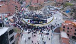 Alcaldía de La Paz inaugura la avenida Apumalla que cuenta con una vía de cuatro carriles