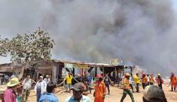 Incendio en feria de Ascensión de Guarayos arrasó 165 casetas y varios vehículos