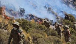 Policía investiga origen del incendio en el Cerro Tunupa y descarta daños a viviendas