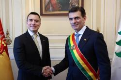 Rodrigo Paz se reunió con Noboa para “reiniciar” la cooperación entre Bolivia y Ecuador