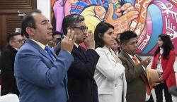 Lupo posesiona a exsenadora Andrea Barrientos y el exministro Wilson Santamaría como viceministros