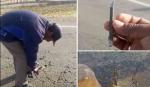 Peligro en la vía La Paz-Oruro: comunario sorprendido colocando fierros afilados