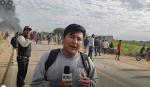 San Julián: Reporteros se salvan de ataque con machete pero sufren la quema de una motocicleta y el robo de otra