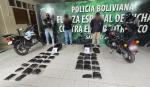 Dos motociclistas fueron detenidos con marihuana de alta pureza en Roboré