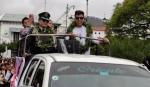 Moscoso es recibido en Sucre con una multitud y Bs 10.000 de incentivo